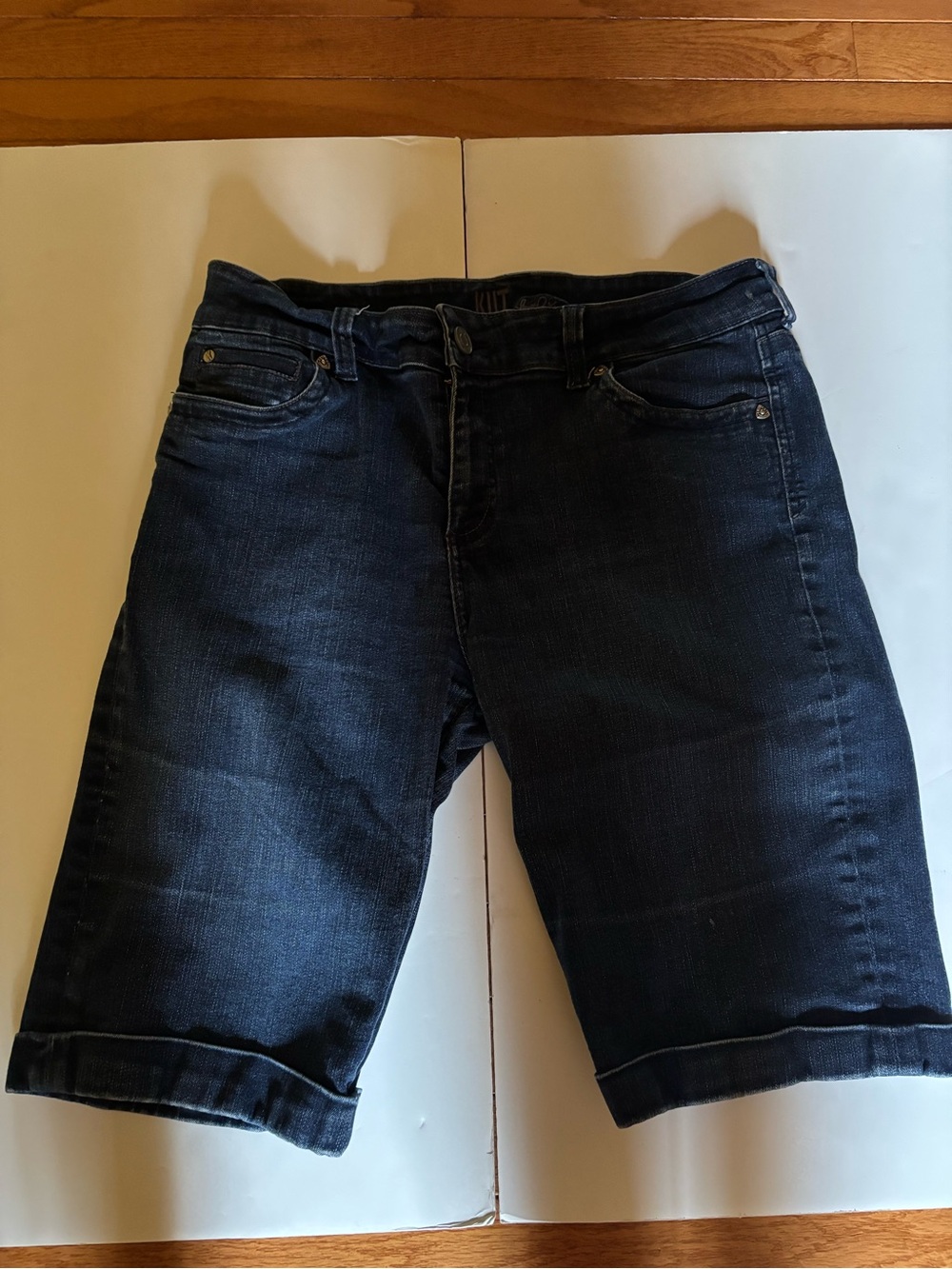 Kut from the Kloth Dark Blue Cuffed Denim Shorts
